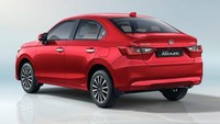 Honda Amaze yang baru meluncur tersebut merupakan model generasi ketiga. Mobil sedan tersebut terlihat mewah di bagian depan berkat penggunaan gril model honeycomb dan headlamp atau lampu utama modern yang alisnya terhubung dengan kap mesin. Foto: Doc. Honda India.