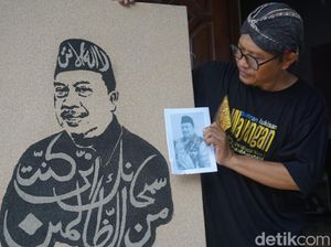 Cantiknya Lukisan Seniman Jombang Pakai Pasir Pantai