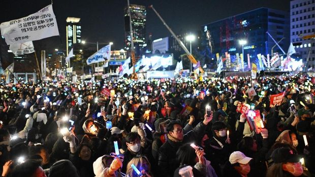 Massive Demonstration, 150,000 Demonstrators Demand South Korean President Resign – detikNews