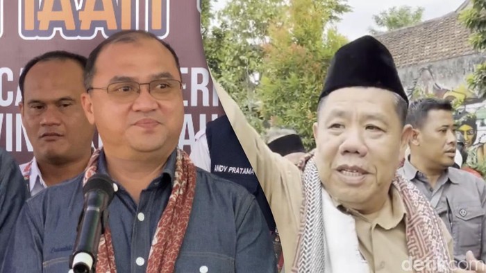 Erzaldi Rosman Djohan (kiri) dan Hidayat Arsani (kanan).