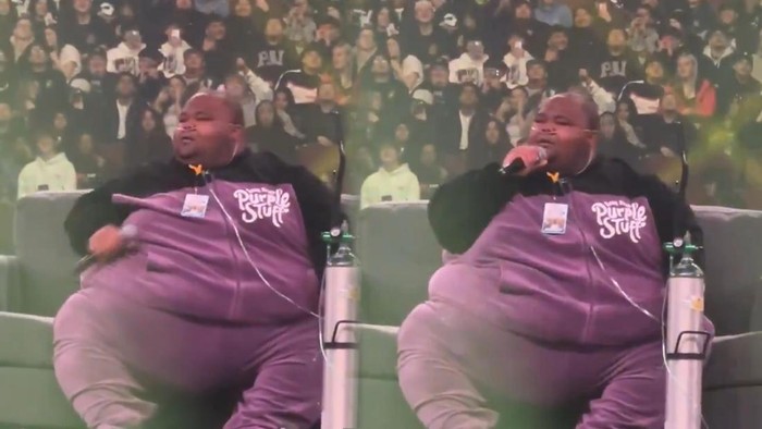 Viral Rapper Dave Blunt Manggung Bawa Oksigen, Susah Napas gegara Obesitas