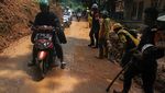 Sempat Tertutup Longsor, Kini Jalan Sigaranten Sukabumi Sudah Bisa Dilalui