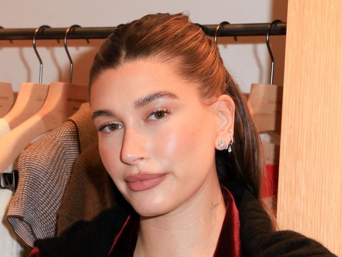 Gigi Hadid, Hailey Bieber at Guest In Residence - LA Store Opening on December 7, 2024 in Los Angeles, California. (Photo by River Callaway/WWD via Getty Images)