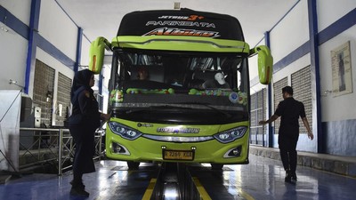 Persiapan Libur Nataru, Dishub Cek Kelaikan Bus Pariwisata di Ciamis