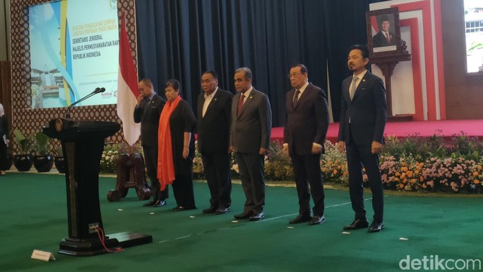 Ketua MPR RI Ahmad Muzani dkk. (Dwi Rahmawati/detikcom).