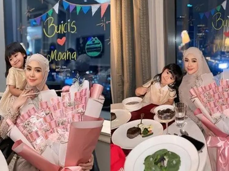 Kompak! Ria Ricis Ajak Moana Makan Steak hingga Mie