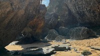 Pantai ini masih tergolong sepi, sehingga cocok sekali sebagai tempat untuk healing dan menikmati ketenangan alam yang jauh dari keramaian tersembunyi di balik batu-batu besar. (Amalia/detikTravel)