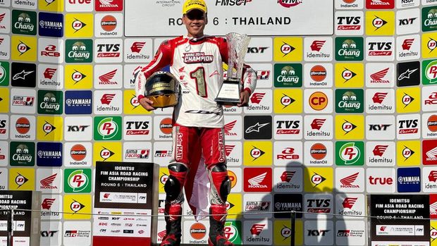 Pebalap Indonesia Herjun Atna Firdaus bersama CBR250RR sukses menjuarai kompetisi Asia Road Racing Championship (ARRC) 2024 kelas AP250