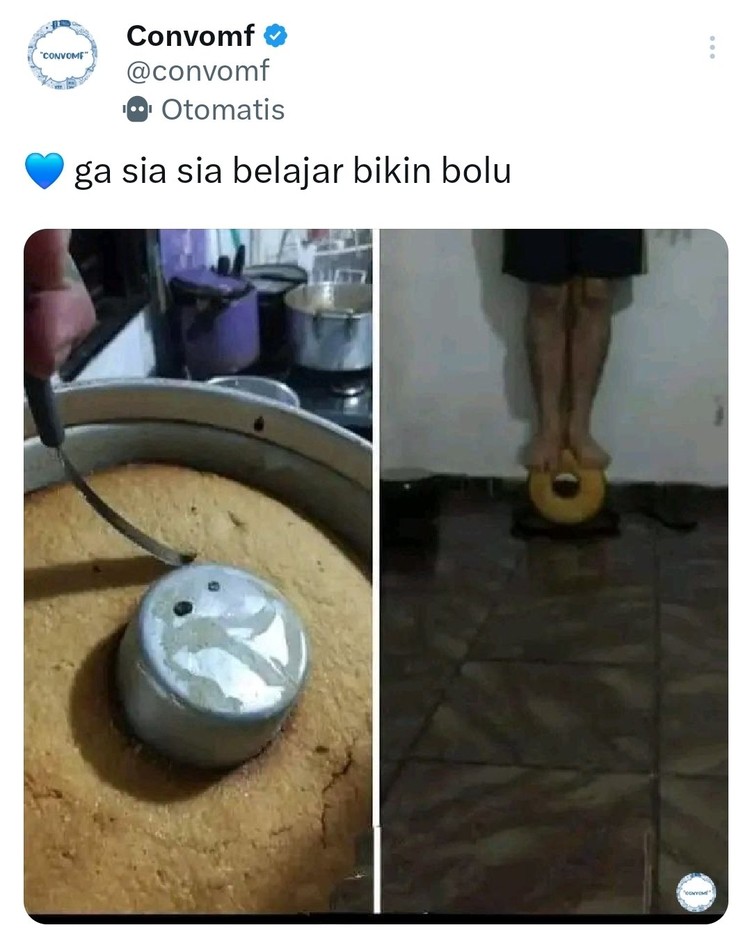 Serba-serbi Netizen Gagal Masak, Bolunya Sekeras Ban Namanya juga hidup baru pertama kali, nggak bisa langsung master dalam banyak hal, dong. Termasuk juga urusan masak-masak. Kalau gagal, ketawain aja.