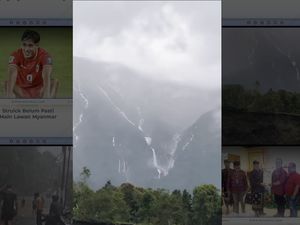Viral Bermunculan Air Terjun di Gunung Agung