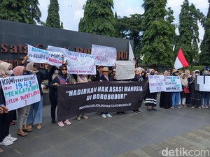 Kembali Gelar Aksi, Pedagang Borobudur Tuntut Hak Lapak