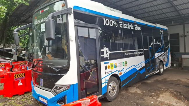 Dishub Kabupaten Bogor uji coba bus listrik dengan rute dari Simpang Bambu Kuning, Bojonggede, menuju Tugu Pancakarsa di Sentul, Babakan Madang pekan depan. (dok Istimewa)