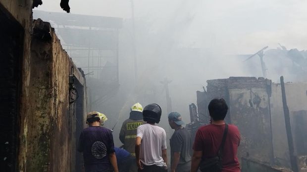 Kebakaran di Kemayoran, Jakarta Pusat (Kurniawan/detikcom)