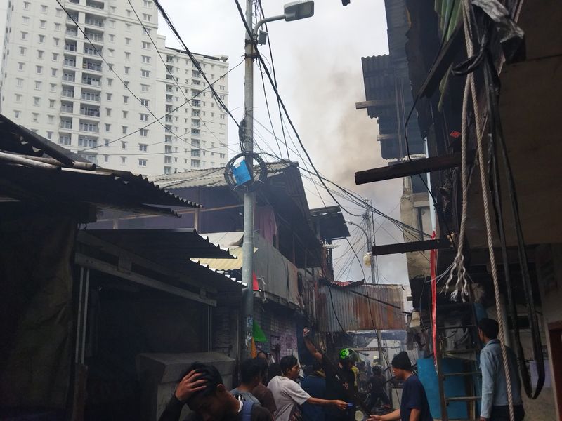 Kebakaran di Kemayoran, Jakarta Pusat (Kurniawan/detikcom)