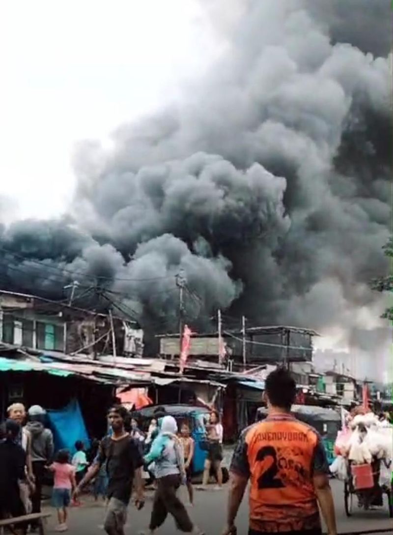 Kebakaran di Kemayoran Jakpus. (Dok. ist)