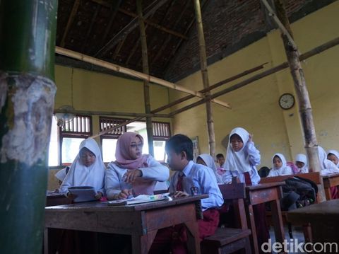 Kondisi ruang kelas SDN Karangpakis 2, Kecamatan Kabuh, Jombang