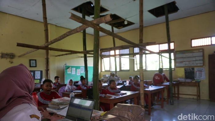 Kondisi ruang kelas SDN Karangpakis 2, Kecamatan Kabuh, Jombang
