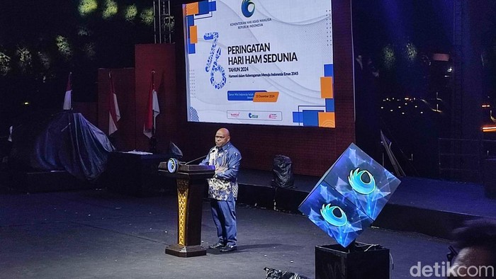 Menteri HAM Natalius Pigai (Kurniawan/detikcom).