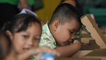 Momen Siswa TK di Samarinda Ikuti Uji Coba Makan Bergizi Gratis