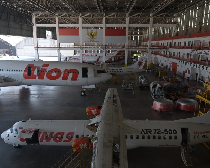Perawatan pesawat Lion Group di masa libur Nataru