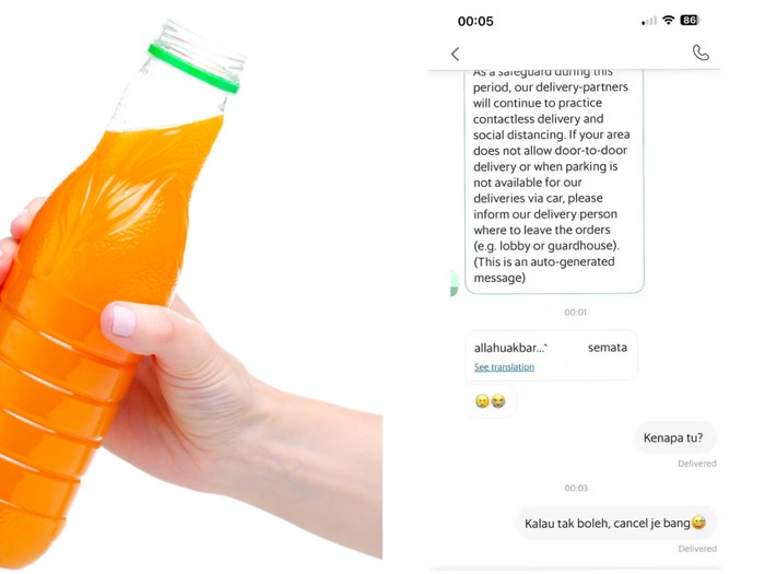 Pesan Sebotol Minuman Jam 12 Malam, Wanita Ini Disumpahi Ojol