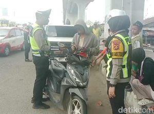 Puluhan Kendaraan Terjaring Razia Polisi di Palembang