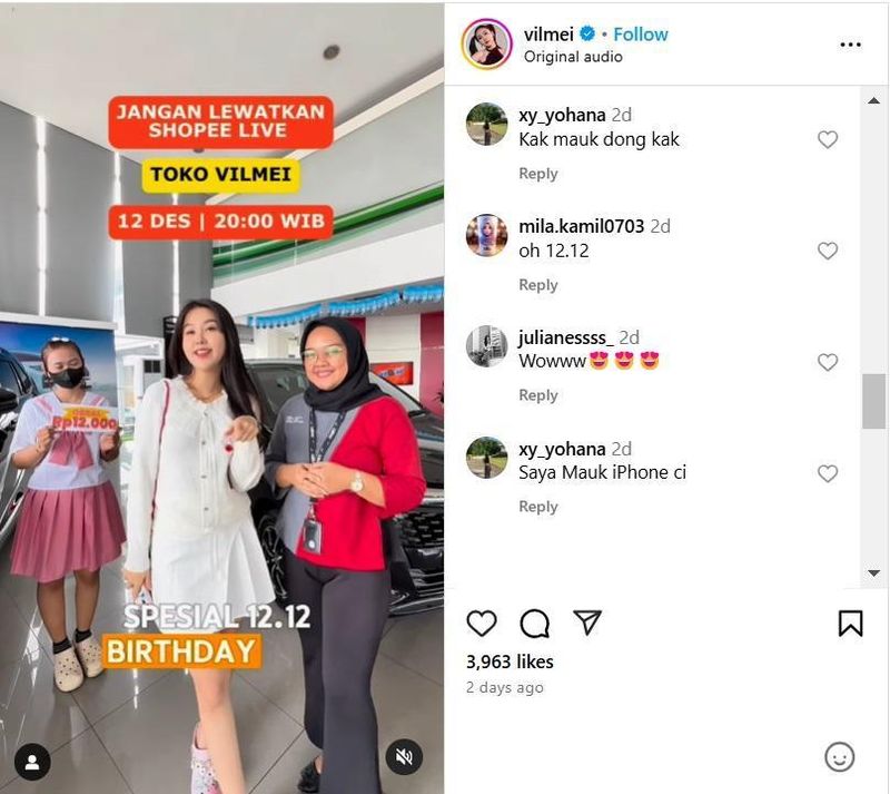 Shopee Live Vilmei