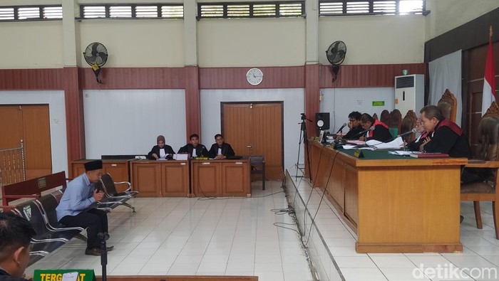 Sidang kasus korupsi dana desa Ogan Ilir di PN Palembang.