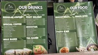 menu kafe garis pandang