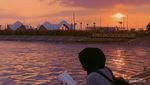 Syahdunya Senja di Danau Al Jabbar