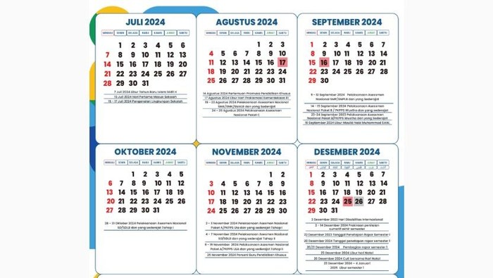 Kalender Akademik siswa di Jabar 2024.