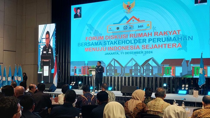 Ketua Asosiasi Pengembang Perumahan dan Permukiman Seluruh Indonesia (APERSI) Junaidi Abdillah dalam acara HUT APERSI