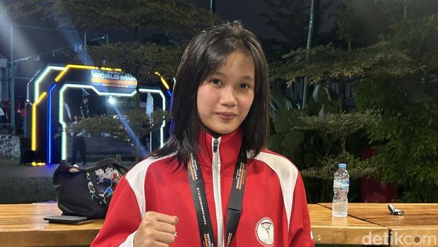 Manayra Maritza Siagian meraih medali emas di kategori U18 Girls -52,2 kg GAMMA World Championships 2024.