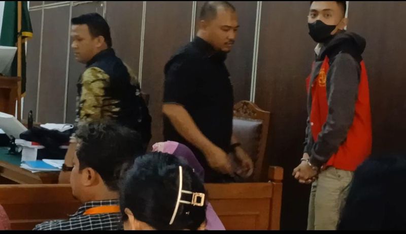 Mario Dandy jalani sidang kasus pencabulan (Taufiq/detikcom)