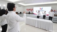 Pada pidatonya, Angela mengaku senang calon yang diusung partainya menang di 17 daerah pada Pilkada serentak 2024.  