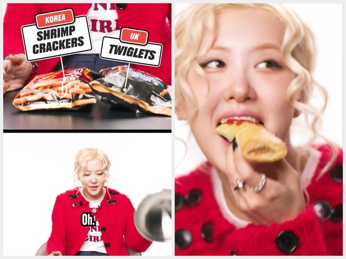 Rose BLACKPINK Cicip 4 Snack Korea vs Inggris, Lebih Suka Mana?