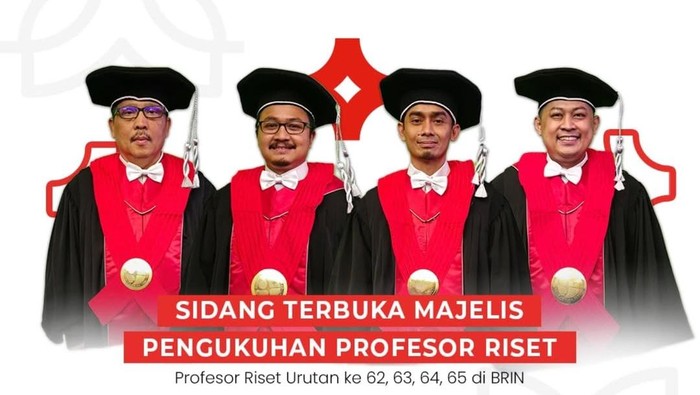 BRIN kukuhkan 4 profesor riset baru