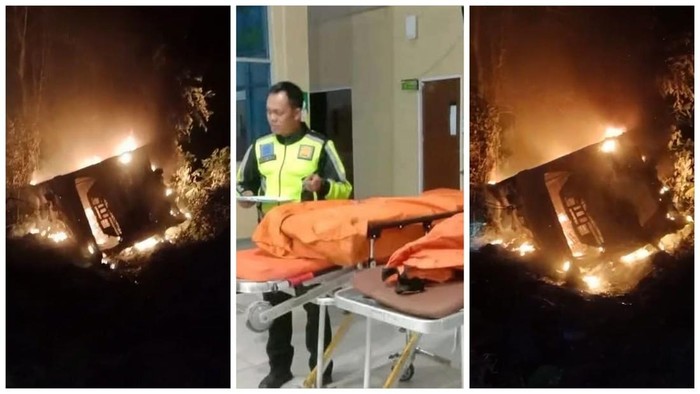 Bus masuk jurang dan terbakar di Pesisir Barat sebabkan 3 orang tewas