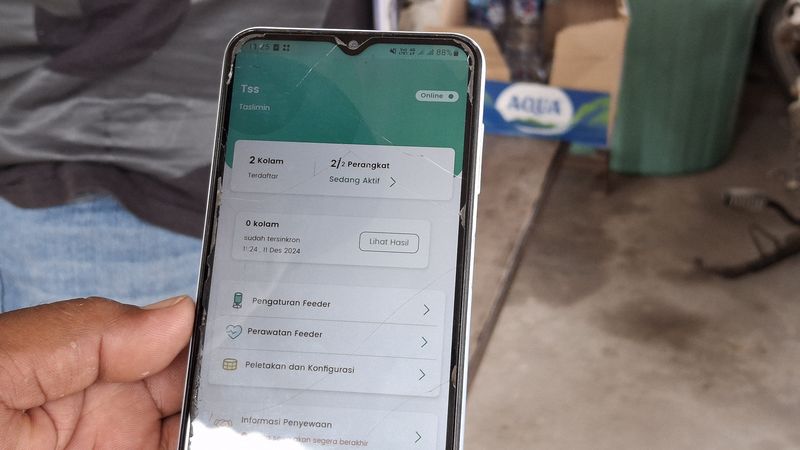 Fitur yang ada di aplikasi eFeeder yang dimiliki tiap farmer. Kolam yang dimiliki bisa terdata.