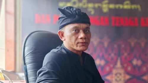 Kabid Hubungan Industrial dan Perlindungan Tenaga Kerja Disnaker Karangasem, I Wayan Surya Edy Gautama. (I Wayan Selamat Juniasa/detikBali)