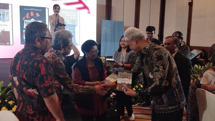 Megawati hingga Ganjar hadiri peluncuran buku Todung Mulya Lubis (Maulana/detikcom)