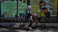 Mural ini mengajak masyarakat untuk menghindari judi.