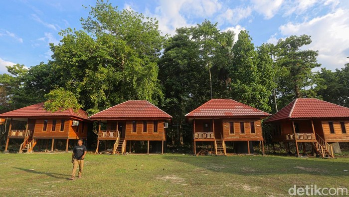 Suasana villa Pantai Kampa di Wawonii, Konawe Kepulauan, Sulawesi Tenggara.