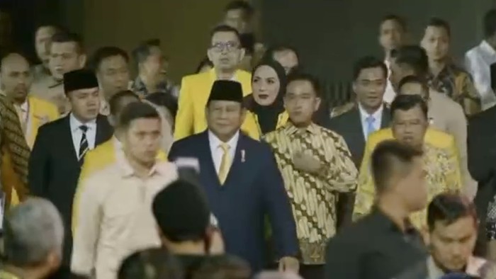 Prabowo-Gibran di HUT Partai Golkar