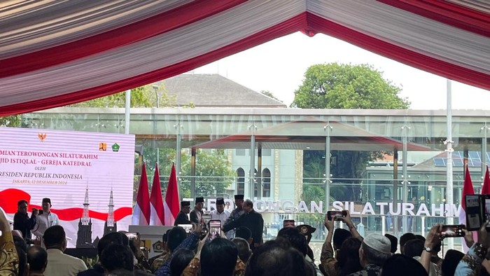 Prabowo resmikan Terowongan Silaturahim (Eva/detikcom)