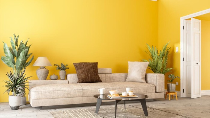 Interior Ruang Tamu Kuning