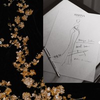 Dari unggahan Instagram Ariel diketahui jika gaun yang dikenakannya itu merupakan rancangan desainer Didiet Maulana. Gaun hitam yang diberi nama Senandung Puspa itu dipercantik dengan aksen bunga-bunga kecil berwarna gold. Foto: Instagram/@arieltatum