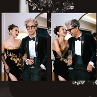 Penampilan Ariel terlihat semakin anggun dan seksi dengan belahan rok cukup tinggi sampai ke paha. Melengkapi penampilannya, wanita 28 tahun itu juga memakai sarung tangan berbahan tulle polos menerawang. Foto: Instagram/@arieltatum