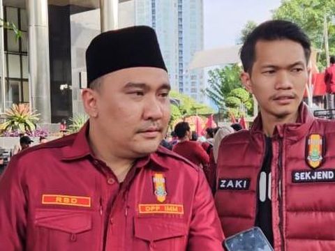 Ikatan Mahasiswa Muhammadiyah (IMM) menggelar aksi di Gedeung KPK.