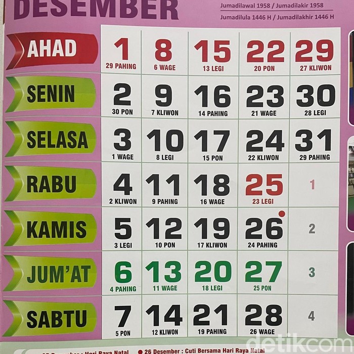 Kalender Desember 2024